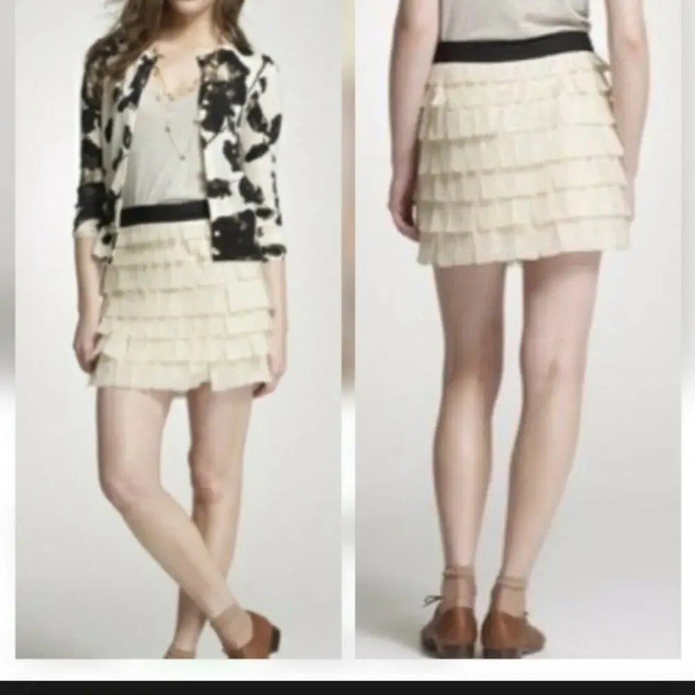 J. Crew Collection silk ribbon skirt size 0